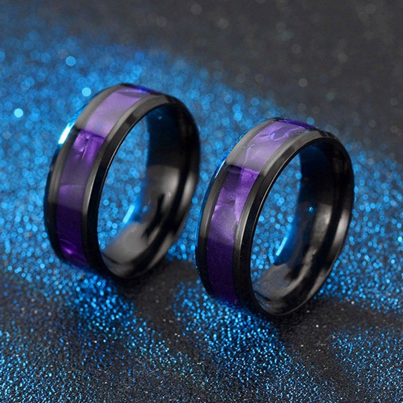 แหวนแต่งงาน-ทังสเตน-ทรงบันได-สีดํา-8-มม-สีฟ้า-สําหรับผู้ชาย