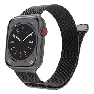 สายนาฬิกาข้อมือสเตนเลส ตาข่ายแม่เหล็ก สําหรับ Apple Watch Series Ultra 8 7 6 5 4 3 2 1 SE2 38 มม. 40 มม. 41 มม. 42 มม. 44 มม. 45 มม. 49 มม.