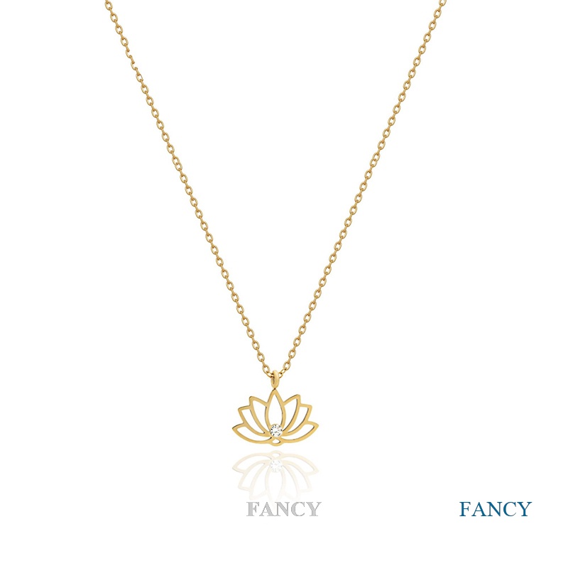 fancy-เครื่องประดับ-สร้อยคอ-จี้ผีเสื้อ-หัวใจ-ดอกบัว-สีทอง-เรียบง่าย-ของขวัญ
