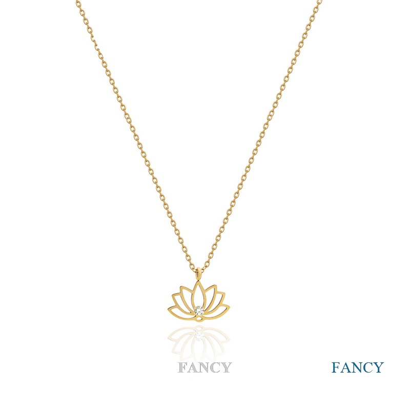 fancy-เครื่องประดับ-สร้อยคอ-จี้ผีเสื้อ-หัวใจ-ดอกบัว-สีทอง-เรียบง่าย-ของขวัญ