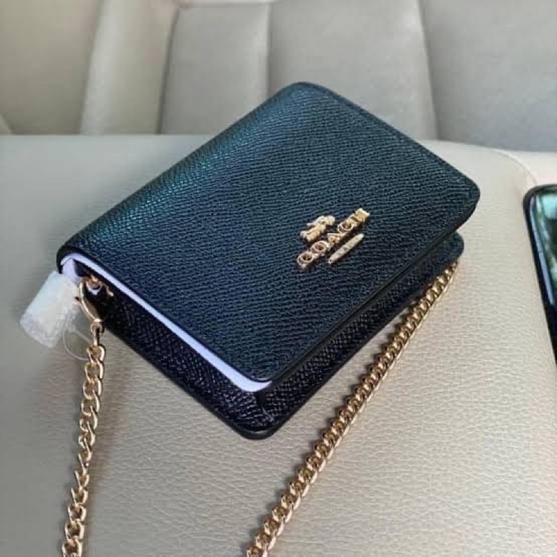 mini-wallet-on-a-chain-6650-c0059-c7361-แท้-coac-h-กระเป๋าสตางค์ผู้หญิง-กระเป๋าใส่เหรียญ
