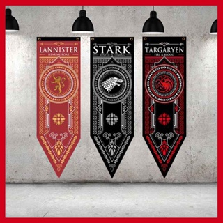 ธงแบนนิสเตอร์ ลาย Game of Thrones Stark Targaryen ขนาด 45x150 ซม. สําหรับตกแต่งบ้าน