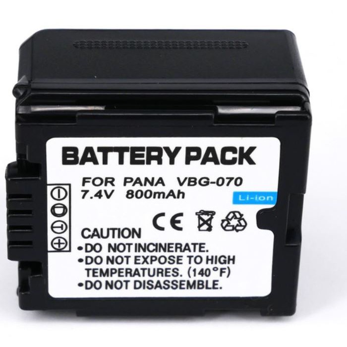 Batteria Li-ion 7,4V 1440mAh Per Videocamera Panasonic E Hitachi – Compatibile Con Modelli SDR-H20, DZ-BD70, NV-GS, VW-VBD140 - 3