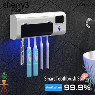 Cherry เครื่องบีบยาสีฟันอัตโนมัติ แสง UV แบบติดผนังห้องน้ํา หลากสี