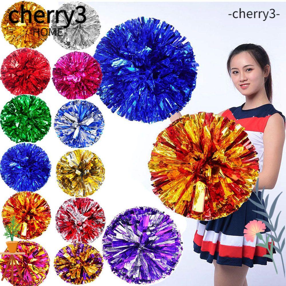 cherry3-แหวนเชียร์ลีดเดอร์-ปอมปอม-แต่งรูสองรู-ลายดอกไม้-สําหรับตกแต่งปาร์ตี้เต้นรํา