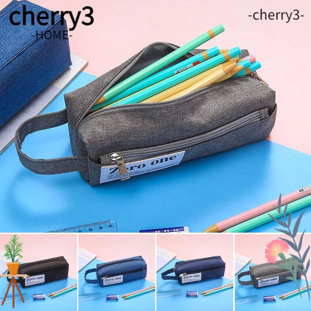 cherry3-กระเป๋าดินสอ-ความจุขนาดใหญ่-แบบพกพา-อเนกประสงค์-สําหรับใส่เครื่องเขียน