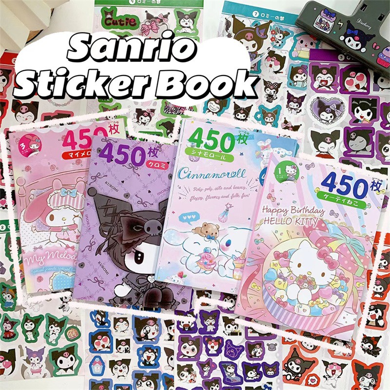 sanrio-ใหม่-สติกเกอร์-ลายการ์ตูนคิตตี้-ซานริโอ้-คิตตี้-น่ารัก-สําหรับตกแต่งผ้าม่าน-450-ชิ้น