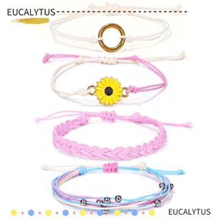 Eutus ชุดเครื่องประดับ สร้อยข้อมือ บราเล็ตต์ Anckel ปรับได้ สําหรับผู้หญิง 4 ชิ้น