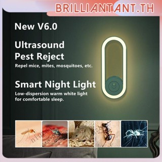 ใหม่ Ultrasonic Mosquito Repellent Night Light Mite เครื่องมือกำจัดบ้านในร่ม Mosquito Repeller Insect Repeller ปลอดสารพิษ bri