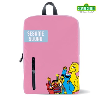 Bundanjai (หนังสือ) SST4-กระเป๋าเป้ : Sesame Street Squad of five Backpack -BP-A175S -Pink W12xH17x5.5 in