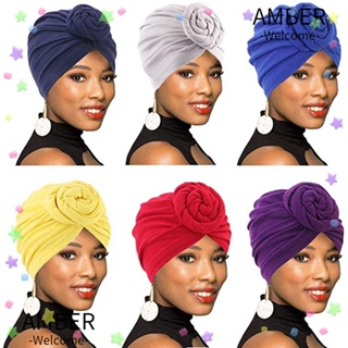 Amber หมวกแก๊ป ผ้าฝ้าย พิมพ์ลายแอฟริกัน เคมีบําบัด สําหรับผู้หญิง