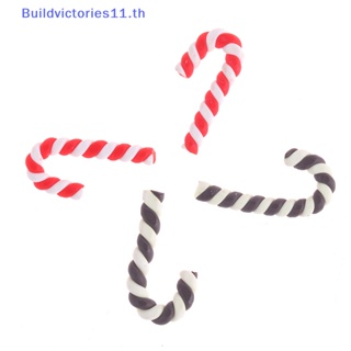 Buildvictories11 โมเดลต้นคริสต์มาส สีแดง สีขาว สําหรับตกแต่งบ้านตุ๊กตา 20 ชิ้น