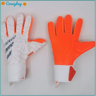 Cr ถุงมือผู้รักษาประตูฟุตบอล ยางพารา แบบหนา ระบายอากาศได้ดี แบบมืออาชีพ สําหรับเด็ก 1 คู่