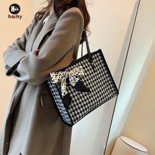 Ins กระเป๋าสะพายออกแบบเฉพาะของผู้หญิงกระเป๋าถือแฟชั่นพร็อพ houndstooth ใหม่