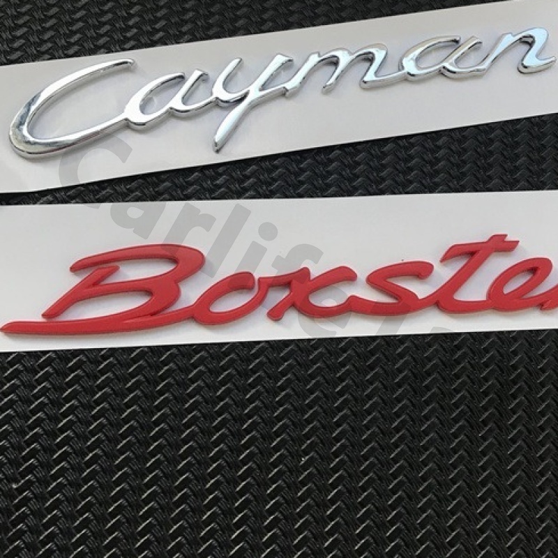 สติกเกอร์โลโก้สัญลักษณ์-porsche-718-boxster-s-cayman-gts-สําหรับติดกันชนหลังรถยนต์