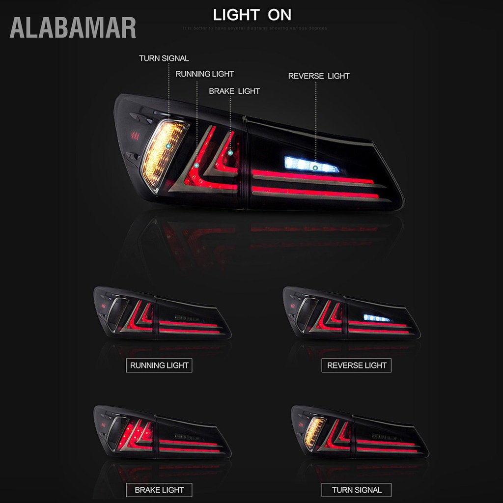 alabamar-vland-full-led-ไฟท้ายเลนส์สีแดงเข้มเหมาะสำหรับ-lexus-is250-is350-isf-2006-2013