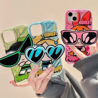 เคสโทรศัพท์มือถือนิ่ม ลายการ์ตูน Powerpuff Girls แว่นกันแดด สําหรับ Vivo V23 S10 S10E S12 S15 S15E S1 Pro X50 Lite
