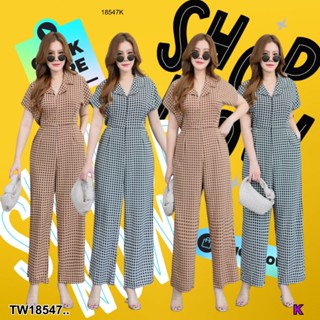 S4U 💗พร้อมส่ง  Jumpsuit เสื้อผ้าสาวอวบ คนอ้วน จั้มสูทขายาว กราฟฟิก ชุดไปทะเล ชุดไปเที่ยว ชุดเดรส ชุดทำงาน ชุดเซ็ท