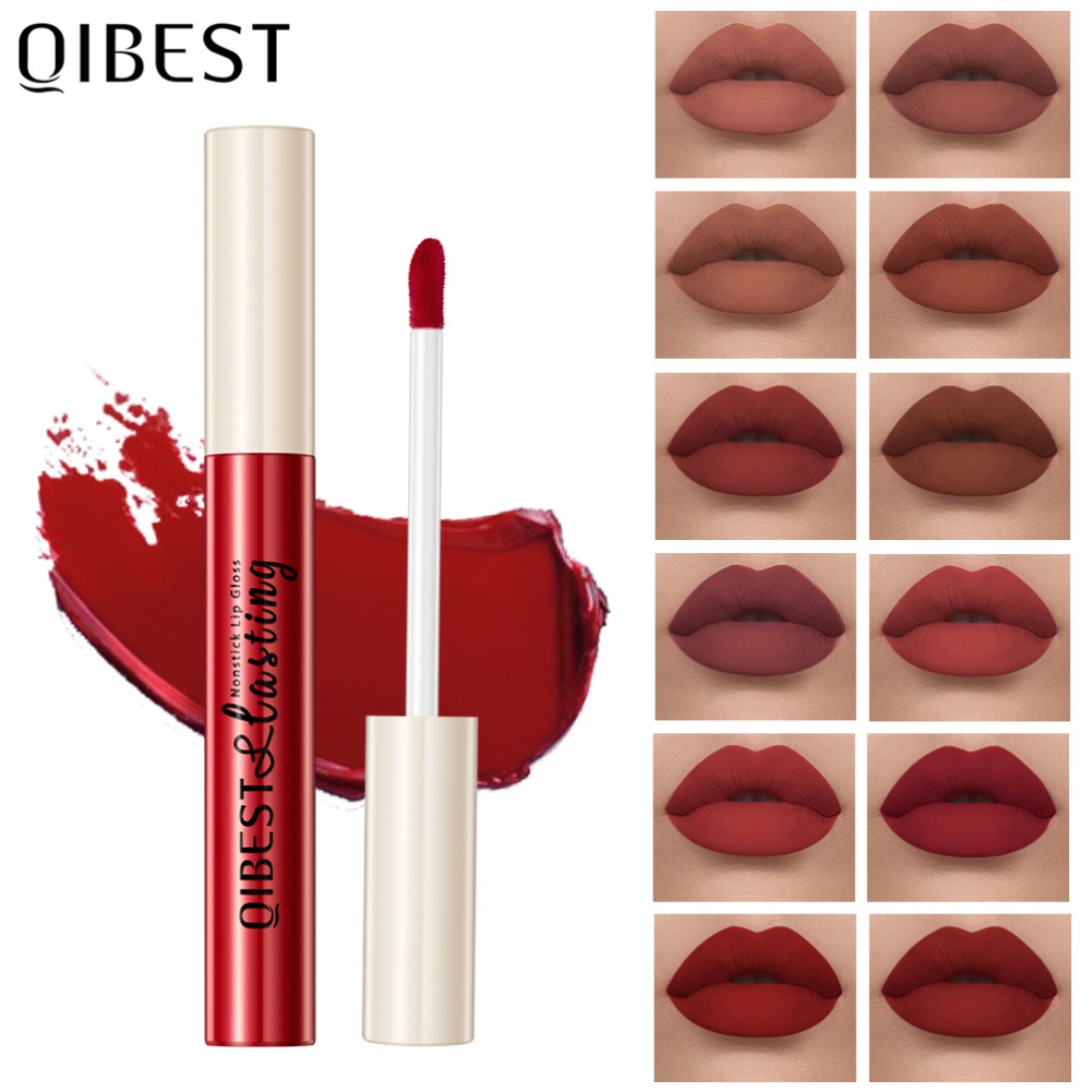 qibest-24-สี-matte-liquid-ลิปสติก-waterproof-long-lasting-velvet-nude-red-lip-gloss-lint-tube-เครื่องสำอางค์แต่งหน้า-lip-gloss-ame1