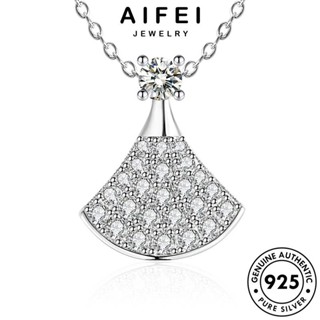 AIFEI JEWELRY เงิน 925 Silver เกาหลี มอยส์ซาไนท์ จี้ แท้ แฟชั่น ผู้หญิง เครื่องประดับ เครื่องประดับ สร้อยคอ ไดมอนด์ ภาคแฟชั่น ต้นฉบับ โกลด์ N7