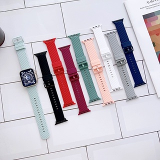สายนาฬิกาข้อมือซิลิโคน สําหรับ Apple Watch Band IWatch Series SE 8 7 6 5 4 3 2 1 Correa 38 40 41 42 44 45 มม.