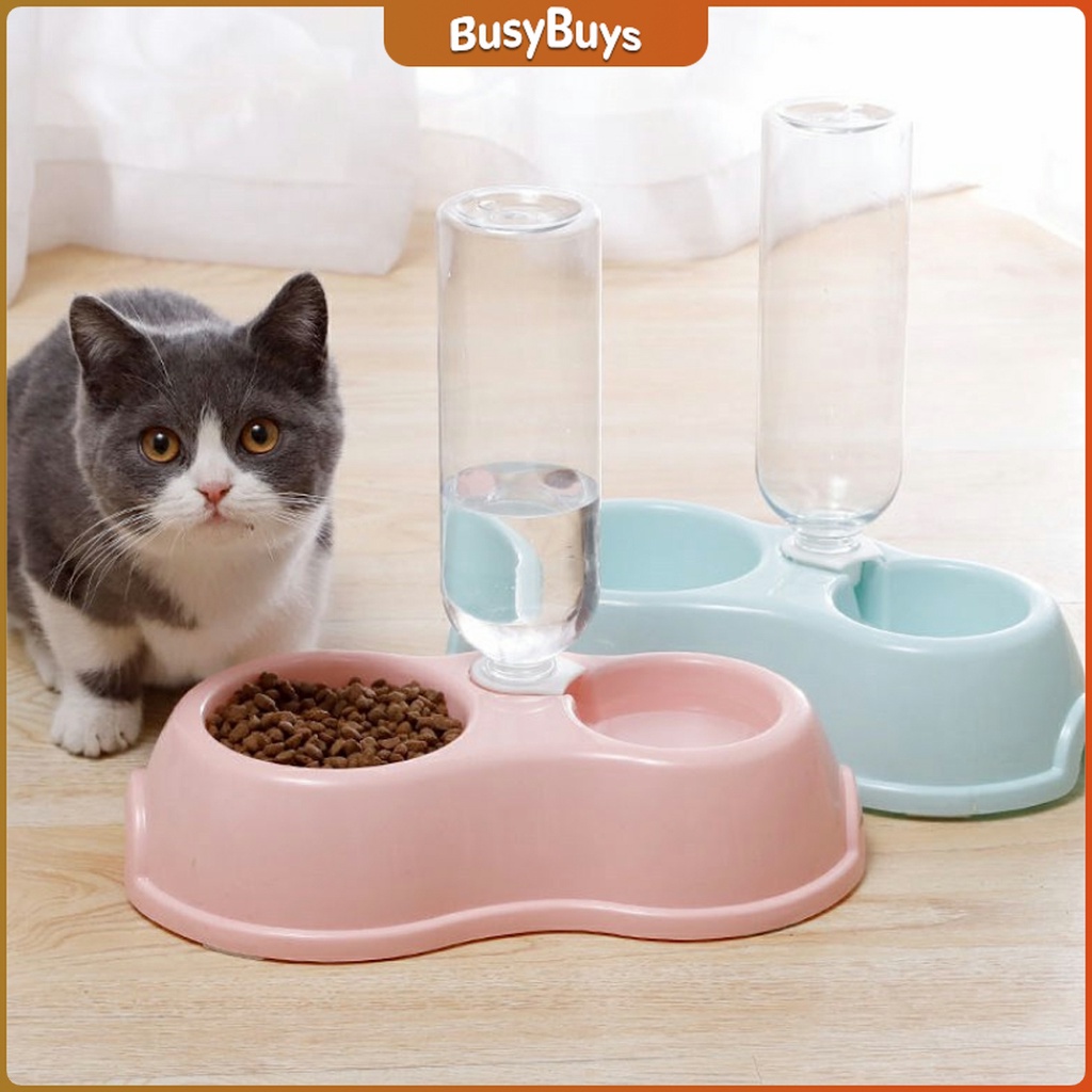 b-b-ชามให้อาหาร-พร้อมน้ำสำหรับสุนัขและแมว-แบบ-2-หลุม-พร้อมขวดน้ำ-ชามพกพา-pet-feeding-bowl