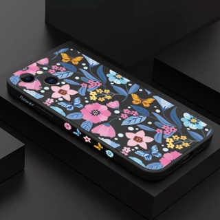 เคสโทรศัพท์มือถือ ซิลิโคนนิ่ม กันกระแทก ลายดอกไม้ ใบไม้ สําหรับ iPhone 14 Pro Max 14 Plus