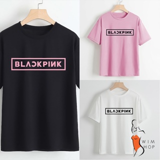 POPULAR QZSS BLINK Black Pink T-shirts Casual Short Sleeve For Women wt0245เสื้อยืด