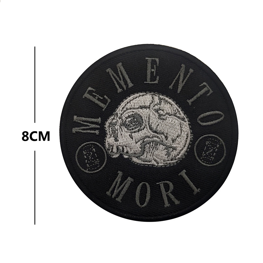 แผ่นแพทช์-ปักลาย-memento-mori-สําหรับติดตกแต่งเสื้อผ้า