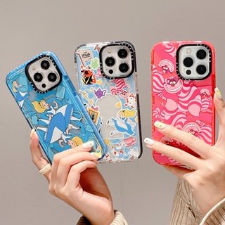 Casetify เคสโทรศัพท์มือถือแบบนิ่ม ลายอลิซ อิน วันเดอร์แลนด์ สีชมพู สําหรับ iPhone 14 13 12 11 Pro Max