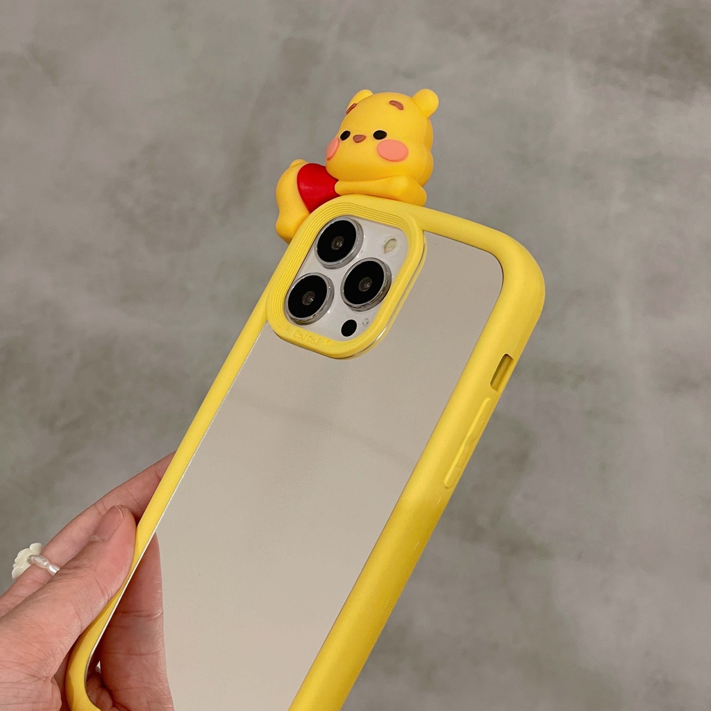 หมีพูห์-กระจกเงา-เคสซิลิโคน-iphone-เคส-compatible-for-iphone14-13-12-11-pro-max-14พลัส-iphone-11-case-iphone-14-เคส11โปรแมค-winnie-the-pooh
