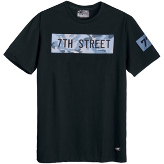 พร้อมส่ง ผ้าฝ้ายบริสุทธิ์ 7th Street เสื้อยืด รุ่น PRG006 สีกรมท่า T-shirt