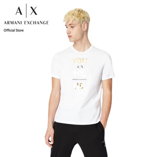 AX Armani Exchange เสื้อยืดผู้ชาย รุ่น 6LZTAXZJFCZ1100 สี White