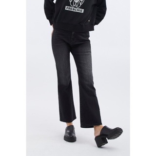 ESP กางเกงยีนส์ทรงขาม้า ผู้หญิง สีดำ | Boot Cut Jeans | 5752