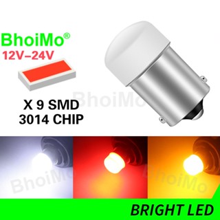 Bhoimo ไฟเลี้ยว ไฟตัดหมอก LED DRL 9SMD 1156 BA15S P21W 1157 P21/5W BAY15D 3014 DC24V DC12V สําหรับรถจักรยานยนต์