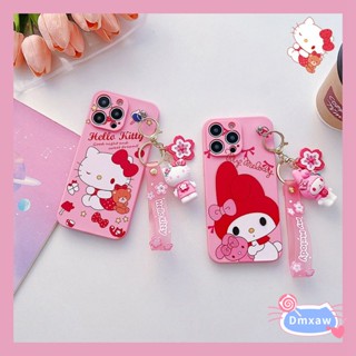 เคสโทรศัพท์มือถือนิ่ม ลายการ์ตูนเฮลโลคิตตี้ พร้อมจี้กุญแจ สําหรับ Realme C55 C21Y C25Y C35 C33 C33S C30 C30S V23 Q5i 8 Pro 4G 9i 4G Narzo 50A 50i Prime 50 5G