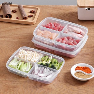 [ceight] กล่องเก็บอาหาร ผลไม้ ขิง หัวหอม 4 ช่อง แบบพกพา