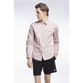 ESP เสื้อเชิ้ตผ้าอ๊อกฟอร์ด ผู้ชาย สีชมพูอ่อน | Oxford Shirt | 3696