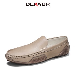 Dekabr รองเท้าโลฟเฟอร์ลําลอง หนังนิ่ม ส้นเตี้ย แฮนด์เมด ขนาดใหญ่ แฟชั่นสําหรับผู้ชาย ไซซ์ 36-48