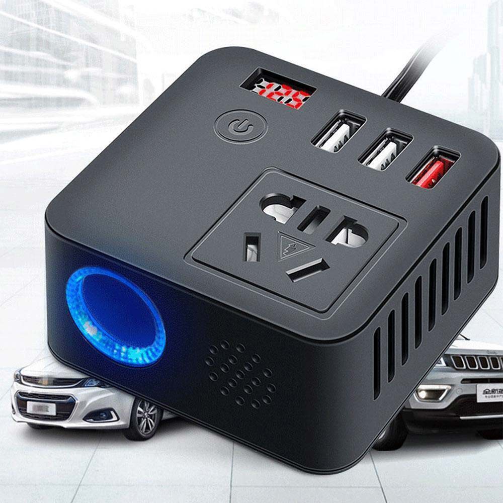 Car Inverter 150W 12V/24V To 220V Cigarette Lighter Power Supply
