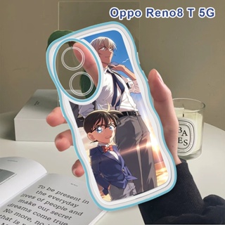 สําหรับ Reno2 F Reno4 Reno5 Reno6 Reno7 Z Reno8 T Reno8 Pro 5G 4G เคสโทรศัพท์มือถือแบบนิ่ม กันกระแทก กันรอยกล้อง ลายโคนัน แฟชั่น