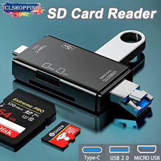 Otg อะแดปเตอร์การ์ดรีดเดอร์ SD USB 2.0 Micro USB SDHC SDXC Type C Cardreader TF