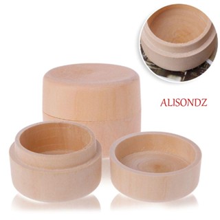 Alisondz กล่องไม้ทรงกลมสไตล์วินเทจสําหรับเก็บเครื่องประดับแหวน