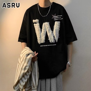 ASRV เสื้อยืด เสื้อยืดอารมณ์ขี้เกียจแขนสั้นคอกลมใหม่อินเทรนด์ของเยาวชนยอดนิยมแฟชั่นอินเทรนด์ทุกวัน