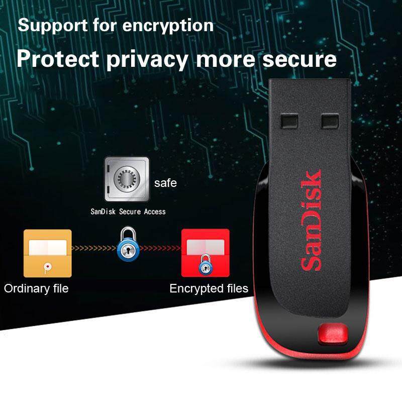 sandisk-flash-drive-cruzer-blade-16gb-32gb-64gb-black-red-cz50-usb-2-0-แฟลชไดร์ฟ-usb-flash-drive