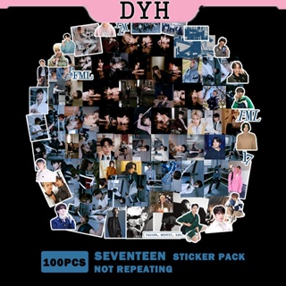 สติกเกอร์ ลาย Seventeen FML KPOP สําหรับติดตกแต่งไดอารี่ กระเป๋าเดินทาง 100 ชิ้น ต่อชุด