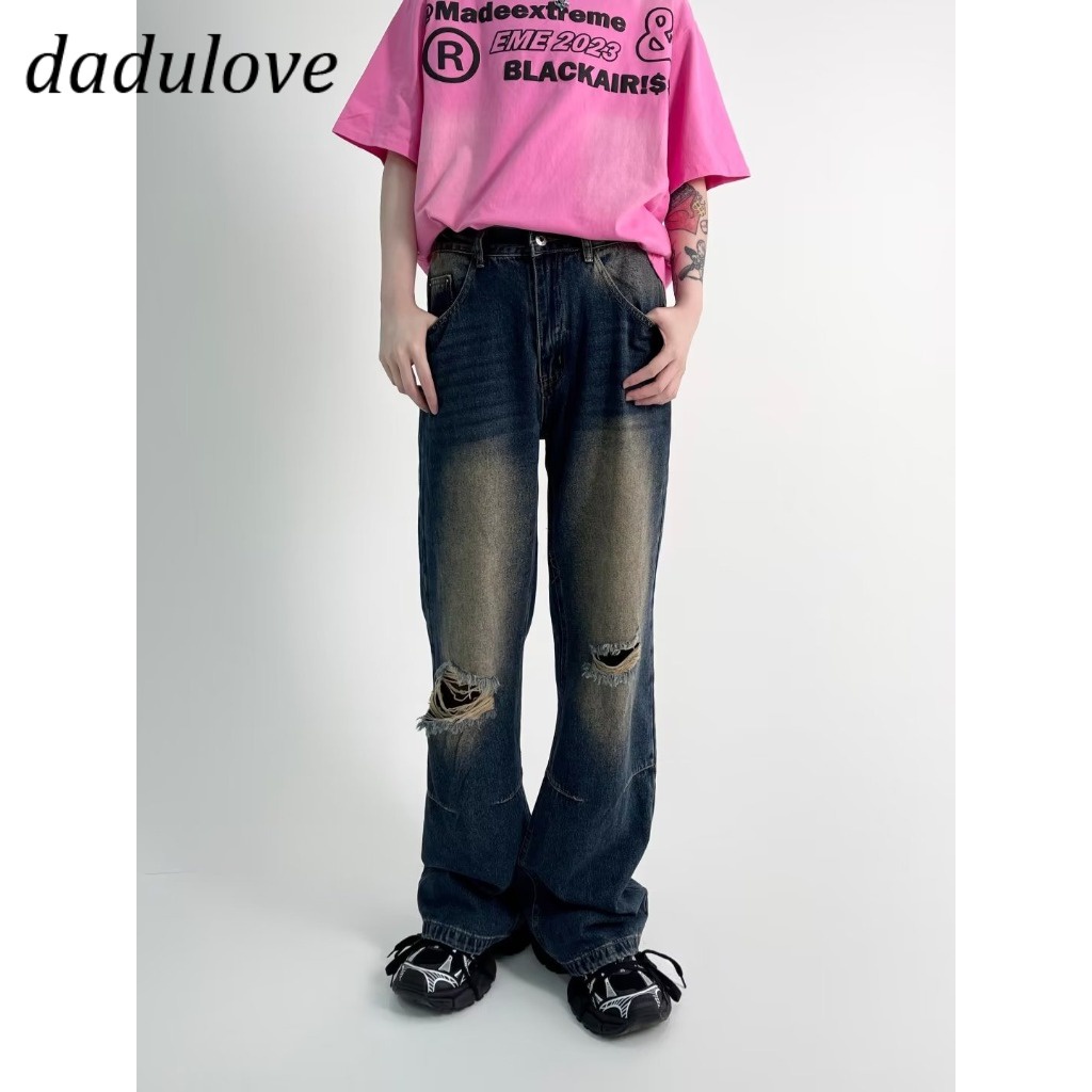 dadulove-new-american-ins-retro-washed-ripped-jeans-niche-high-waist-wide-leg-pants-large-size-trousers