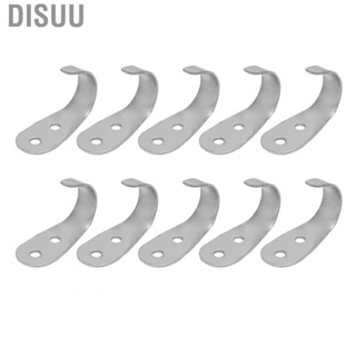 Disuu 10pcs  Hook Durable Stainless Steel Key Towel Hat Wall Mounted Hooks JY