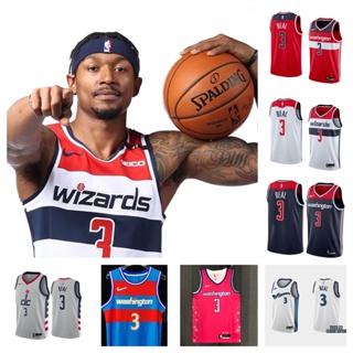 Washington Wizards #3 Bradley Beal สื้อสเวตเตอร์ของเสื้อบาสเก็ตบอล NBA Jersey