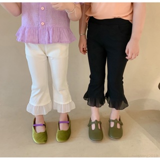 กางเกงเลกกิ้ง ขาบาน สําหรับเด็กผู้หญิง อายุ 3-8 ปี